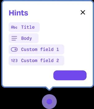 Launch Week Day 2: Hints component and custom fields thumbnail